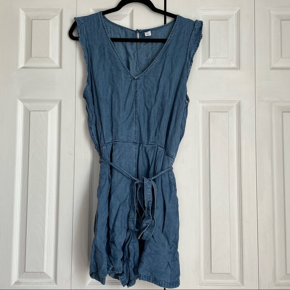 Denim romper